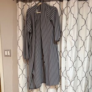 Huda Tesettur Striped Long Sleeve Dress